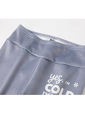  Naisten fleecevuoratut leggingsit Fleece-housut Leggingsit Perus Vapaa-aika Täyspitkä Korka vyötärö Kirjain Pidä lämpimänä Mukava paksuntaa Elastinen Kausaliteetti Päivittäin ulko- Sininen Musta