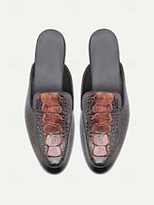 billiga Loafers-Svarta herrloafers med krokodilmönster – elegant slip-on-design med premiumläder, perfekt för bröllop, speciella tillfällen och formella kläder