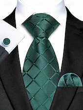 Недорогие Свадьба ACC-Набор мужских галстуков, нагрудных платков и запонок, полиэстер, разноцветные, для торжественных случаев, жениха, свадьбы, Дня святого Валентина, деловых мероприятий.