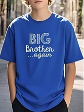 preiswerte Jungen 3D Lustiger Humor-Jungen 3D Grafik Buchstabe T-Shirt Kurzarm 3D-Druck Sommer Frühling Sport Mode Streetwear Kinder 4-12 Jahre Rundhalsausschnitt Lässig Täglich Outdoor Normale Passform