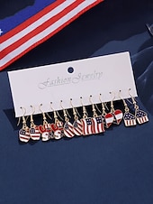 Недорогие Браслеты и цепочки-1 пара Серьги For Жен. Повседневные Для улицы фестиваль Сплав геометрический Звезда