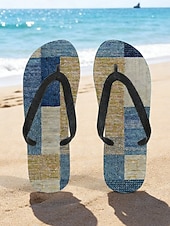 halpa miehet-miesten sinilehtiset varvastossut – trooppinen ja tyylikäs tyyli rantalomalle, saarihyppelylle ja rantaillallisille