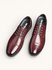 tanie Buty Oxford-Męskie Oksfordki Buty Derby formalne Buty Skórzane Mokasyny Spacery Biznes Klasyczny Codzienny Codzienny Na zewnątrz Ślub Skóra nappa Wygodny Niepoślizgowy / a Oddychający Sznurowane Czarny Brązowy