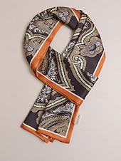 お買い得  メンズネクタイ＆蝶ネクタイ-メンズペイズリープリントスカーフ、マルチカラーパターンのポリエステル軽量ネックスカーフ、男性用のクラシックでエレガントなスタイル、普段着、ビジネスカジュアル、パーティー、季節のスタイリングに最適