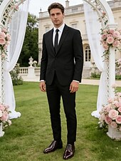 economico Scarpe Derby-scarpe eleganti oxford da uomo in vernice - rosse e nere, ideali per eventi formali e feste