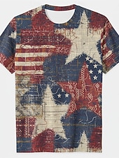  Patriótico T-Shirt Camiseta gráfica EEUU Retro Antiguo Patriótico Camiseta 1776-2026 para Unisexo Adulto Impresión 3D  para Día de la Independencia 4 de julio