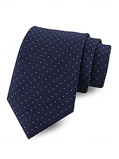 abordables Boda ACC-Corbata de poliéster para hombre, con diseño de cuadrícula pequeña, varios colores, largo ajustable, adecuada para bodas, negocios y viajes diarios.