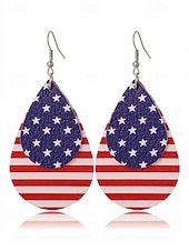  Vereinigte Staaten 250. Jubiläum Damen Legierung Amerikanische Flagge Ohrringe – Mehrere Stile – Perfekt für  Unabhängigkeitstagsfeierlichkeiten