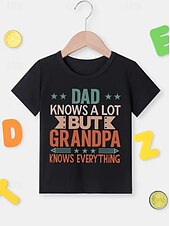 levne Chlapcův 3D vtipný humor-100% bavlna Děti Chlapecké Černá Grafika Písmeno Tričko Blůzky Tričkový Krátký rukáv Venkovní Na den Módní Šik ven Designové Potisk Léto Jaro