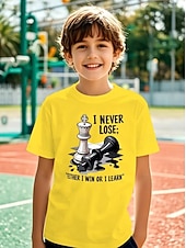 abordables Humor Divertido 3D del Niño-Chico 3D Graphic Camiseta Manga Corta Impresión 3D Verano Primavera Deportes Moda Ropa de calle Niños 4-12 años Cuello Barco Casual Diario Exterior Ajuste regular