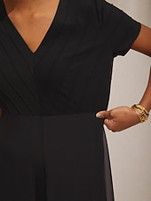 olcso Jumpsuits-tencel roma színátmenetes mintás patchwork overál vakációra és partira