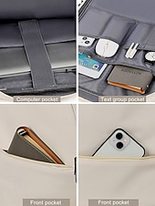 economico Zaini per Università-Zaino da viaggio unisex in nylon, borsa da viaggio multicolore di grande capacità con porta di ricarica USB e custodia per bagagli, stile moderno e minimalista per lavoro, viaggi d'affari, viaggi e spostamenti quotidiani