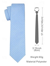 abordables Boda ACC-Corbata de poliéster para hombre, con diseño de cuadrícula pequeña, varios colores, largo ajustable, adecuada para bodas, negocios y viajes diarios.