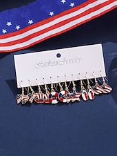 Недорогие Браслеты и цепочки-1 пара Серьги For Жен. Повседневные Для улицы фестиваль Сплав геометрический Звезда