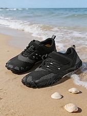 economico Donne-scarpe da acqua sportive blu da donna con allacciatura a sgancio rapido – scarpe da ginnastica leggere e drenanti, suola antiscivolo ammortizzata per spiaggia, snorkeling, kayak, piscina, viaggi in crociera e attività estive all'aperto