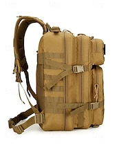 baratos Mochilas de Exterior-Mochila tática masculina camuflada em nylon, mochila militar de grande capacidade, bolsa multicolorida para atividades ao ar livre, como caminhadas, camping e viagens, com patch da bandeira americana.