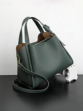 billiga Hand- och toteväskor-Handväska i konstläder för kvinnor – flerfärgade alternativ, mångsidiga axel- och crossbody-modeller, trendig och hållbar för både vardagliga och semiformella tillfällen