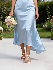 abordables Dama de honor-Sandalias planas de color blanco marfil para mujer, zapatos cómodos con tiras cruzadas minimalistas para damas de honor en bodas al aire libre en jardines.
