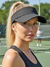 preiswerte Zubehör-Damen-Visierkappe aus Polyester mit verstellbarem Schirm, in verschiedenen Farben erhältlich, perfekt für den St. Patrick's Day und sportliche Aktivitäten im Alltag.