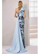  Coloană Teacă Lungime Podea Brodat cu mărgele Rochie formala Rochia Mamei Miresei Rochii de seara Rochie de bal cu fustă lungă Rochie formală Elegant strălucitoare Sclipici Fără manșon Pe Umăr Nunt