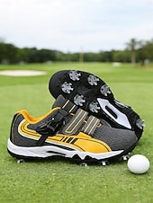 cheap Women's Golf Shoes-Women's Daily Outdoor Walking Flat Heel Round Toe Sporty Casual Comfort Microbial Leather Microfiber Lace-up Black Yellow Red