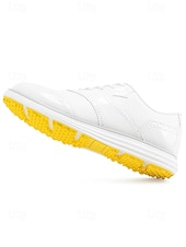 voordelige Heren Golf Schoenen-Rode en witte golfschoenen voor heren, ademend bovenwerk met gripvaste buitenzool, lichtgewicht en comfortabel, ideaal voor golfers en buitensporters.