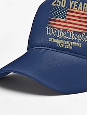 זול אביזרים-כובע בייסבול מתכוונן לגברים - חגיגות 250 שנה ויום העצמאות, מגוון צבעים, חומר פוליאסטר, מושלם לאירועים חיצוניים ולבוש חגיגי