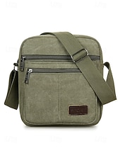 abordables Bolsos de hombre-Bolso bandolera de lona para hombre, varios colores, material duradero, ideal para salidas informales, viajes y uso diario.