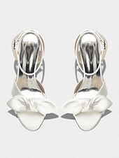 economico Invitato al matrimonio-sandali da donna con tacco a blocco e fiocco giallo, eleganti scarpe eleganti con punta aperta per gli invitati alle cerimonie all'aperto