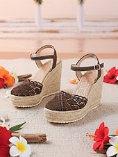 economico sposa-sandali con zeppa espadrillas in pizzo bianco da donna - tacchi a spillo traspiranti all'uncinetto con cinturino alla caviglia - eleganti scarpe da sposa boho per la spiaggia &amp;matrimoni all'estero