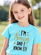 Недорогие Юмористический 3D Игровой Стиль Девочки-Девочки 3D Графика Буквы Футболка С короткими рукавами 3D печать Лето Весна Спорт Мода Уличный стиль Дети 4-12 лет Вырез под горло Повседневные на открытом воздухе Стандартный