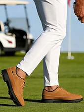 economico Scarpe da Golf da Uomo-Per uomo Vintage Sportivo Casual All'aperto Golf Microfibra Confortevole Allacciatura Nero Bianco Giallo Estate Primavera Autunno