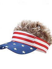 abordables Accessoires-Casquette à visière Drapeau Américain Étoiles et rayures Rétro Vintage Drôle Patriotique 1776-2026 pour Unisexe Adulte Impression 3D  pour Jour de l'Indépendance / 4 Juillet 4 Juillet Extérieur
