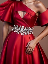 economico Matrimonio ACC-Cintura da donna con zirconi e cristalli in poliestere – vari colori, design elegante – perfetta per matrimoni ed eventi serali