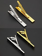 economico Matrimonio ACC-Fermacravatta in lega da uomo, vari colori, design elegante per matrimoni e spostamenti di lavoro, accessorio elegante e durevole