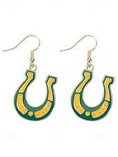 billiga Tillbehör-Damörhängen i legering med hängen till fest, St. Patrick's Day-motiv, flermönster med shamrock och pyssling, roliga festliga irländska smycken för högtidsfester, parader och festkläder