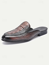 billiga Loafers-Svarta herrloafers med krokodilmönster – elegant slip-on-design med premiumläder, perfekt för bröllop, speciella tillfällen och formella kläder