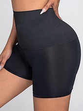 abordables Corset serre taille-Femmes Gaine Sculptante Ceinture de sudation Occasionnel Couleur Unie Taille Élastique Shorts Quotidien Sans manches Noir Marron Été Printemps Automne Hiver Mince