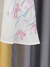  A-Line Knee Length Wedding Guest Dress Wedding Guest Dresses Elegant Daily Long Sleeve V Neck Garden Party Wedding with Floral Print Print Strappy