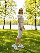 levne Ženy-Dámské prodyšné pletené sandály na platformě – lehké sandály na chůzi, cestování, letní výlety, pláž i každodenní nošení