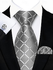 Недорогие Свадьба ACC-Набор мужских галстуков, нагрудных платков и запонок, полиэстер, разноцветные, для торжественных случаев, жениха, свадьбы, Дня святого Валентина, деловых мероприятий.