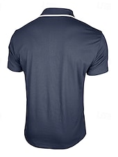 abordables Polo Clásico para Hombre-Hombre Polo de algodón Camiseta de golf Casual Vacaciones Diseño Cremallera de un cuarto Manga Corta Moda Músculo Color sólido Plano Cremallera Bolsillo Verano Primavera Primavera verano Ajuste