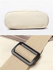 baratos Malas a tira-colo-Bolsa transversal feminina em nylon, com grande capacidade, leve e com vários bolsos, ideal para o dia a dia, viagens, compras e uso na cidade. Estilo casual multicolorido.