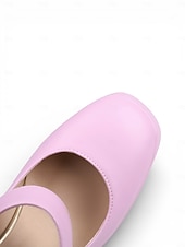 abordables Estilo Disco y Hippie de los años 70-Tacones de plataforma rosas para mujer con correa de hebilla: estilo retro chic para San Valentín, fiestas y ocasiones especiales.