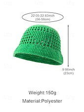 billige Tilbehør-Strikket bøttehatt til dame, tilgjengelig i flere farger, perfekt for St. Patricks dag-feiringer, komfortabel og stilig for fritidsbruk