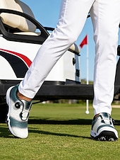 Χαμηλού Κόστους Ανδρικά Παπούτσια Γκολφ-Ανδρικά κόκκινα και μαύρα παπούτσια γκολφ – υψηλής ποιότητας συνθετικό δέρμα, αδιάβροχα, ιδανικά για γκολφ και ενεργό τρόπο ζωής σε εξωτερικούς χώρους