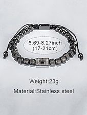 お買い得  結婚 ACC-メンズステンレススチールブレスレット、ゴールド、シルバー、ブラックカラー、輝く石が付いたクラウンデザイン、結婚式、カジュアルな日常着、ファッションジュエリーに最適
