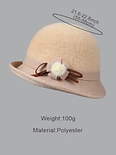 Недорогие Женские шляпы-Женская шерстяная фетровая шапка с плюшевым помпоном в виде цветка, доступна в нескольких цветах, идеально подходит для зимы и повседневной носки.