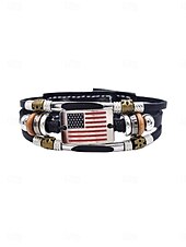 cheap Bracelets &amp; Bangles-Thick Chain Weave Fashion Personalized Leather Bracelet Jewelry Black For Daily Gift Holiday