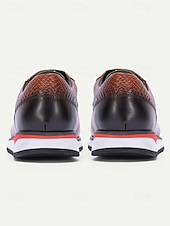 baratos Tênis de Vestir-Tênis casuais masculinos pretos e vermelhos para casamento – design esportivo elegante com ajuste confortável, ideal para convidados de casamento, casamentos na praia e celebrações informais.